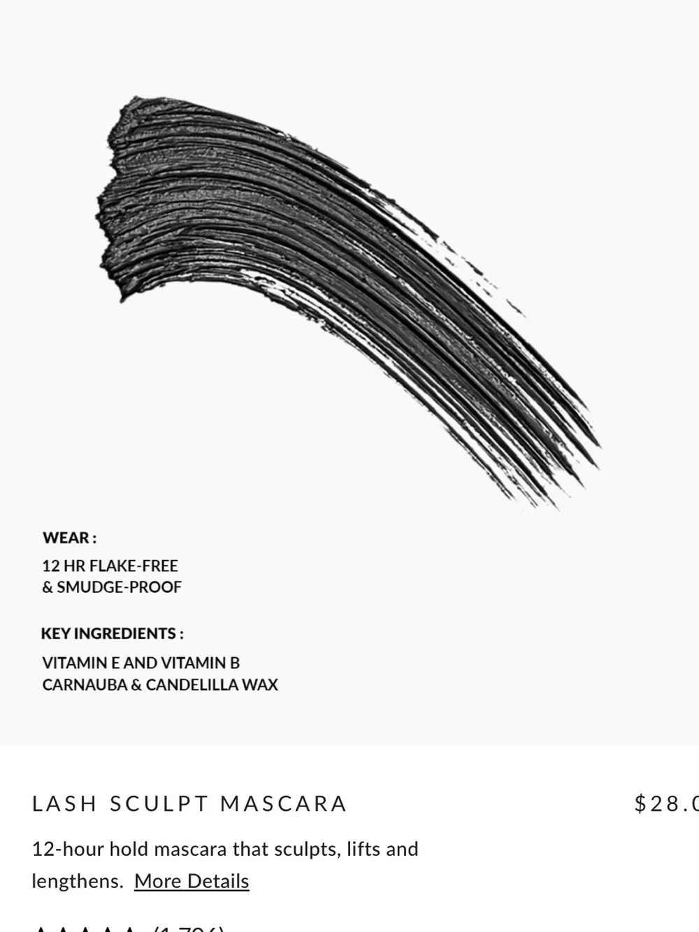 REFY Lash Sculpt Mascara in Black sculpted lifted lengthened up to 12 hours